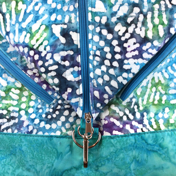 Teal Batik Rucksack Backpack by Dots by The Bay - Image 7